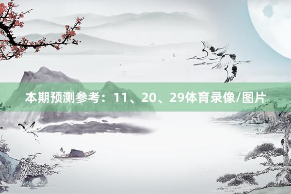 本期预测参考：11、20、29体育录像/图片