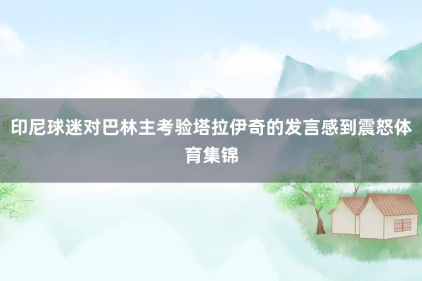 印尼球迷对巴林主考验塔拉伊奇的发言感到震怒体育集锦