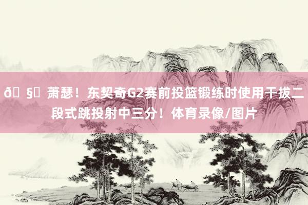 🧐萧瑟！东契奇G2赛前投篮锻练时使用干拔二段式跳投射中三分！体育录像/图片