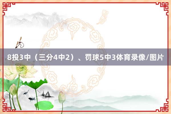 8投3中（三分4中2）、罚球5中3体育录像/图片