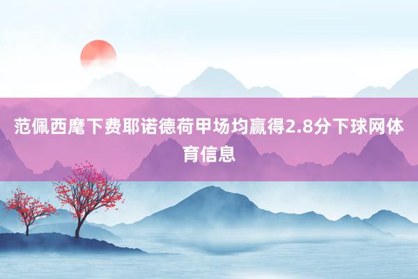 范佩西麾下费耶诺德荷甲场均赢得2.8分下球网体育信息