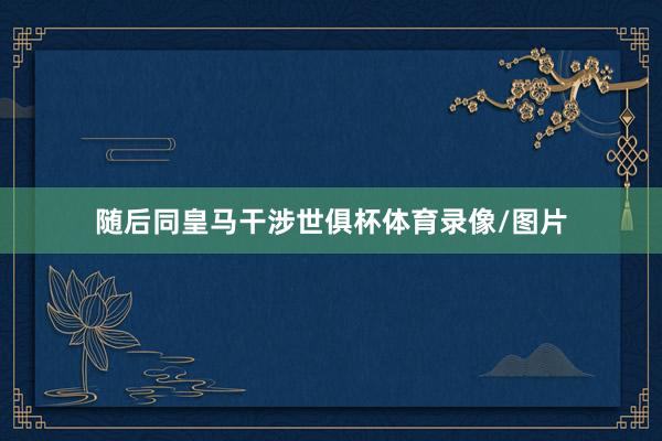 随后同皇马干涉世俱杯体育录像/图片