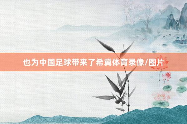 也为中国足球带来了希冀体育录像/图片