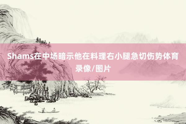 Shams在中场暗示他在料理右小腿急切伤势体育录像/图片