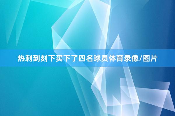 热刺到刻下买下了四名球员体育录像/图片