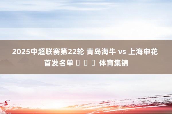 2025中超联赛第22轮 青岛海牛 vs 上海申花 首发名单 ​​​体育集锦