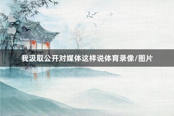 我汲取公开对媒体这样说体育录像/图片