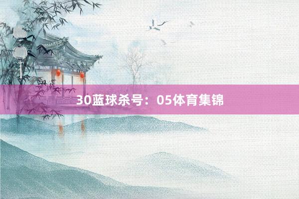 30　　蓝球杀号：05体育集锦