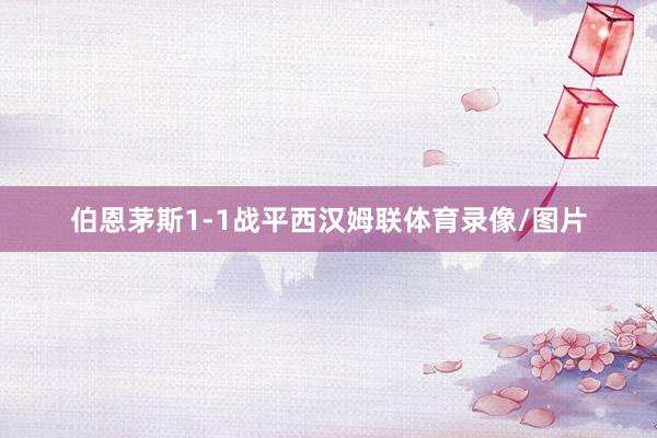 伯恩茅斯1-1战平西汉姆联体育录像/图片