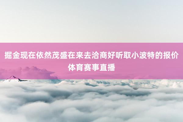 掘金现在依然茂盛在来去洽商好听取小波特的报价体育赛事直播