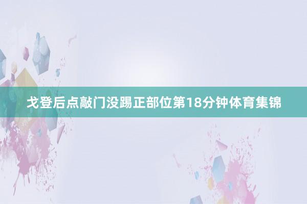 戈登后点敲门没踢正部位第18分钟体育集锦