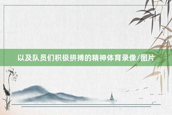以及队员们积极拼搏的精神体育录像/图片
