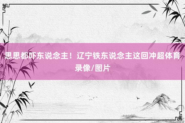 思思都吓东说念主！辽宁铁东说念主这回冲超体育录像/图片