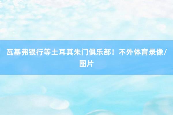 瓦基弗银行等土耳其朱门俱乐部！不外体育录像/图片