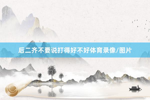 后二齐不要说打得好不好体育录像/图片