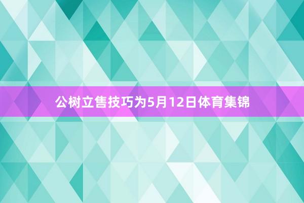 公树立售技巧为5月12日体育集锦