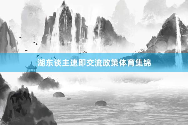 湖东谈主速即交流政策体育集锦